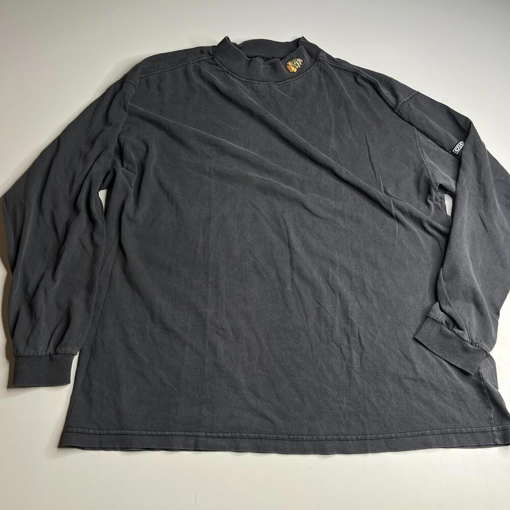 Vintage CCM NHL Center Ice Long Sleeve Shirt XXL Gray 100% Cotton Made Canada